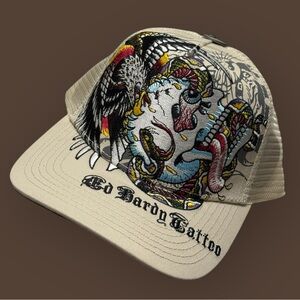 Ed Hardy Embroidered Trucker Hat